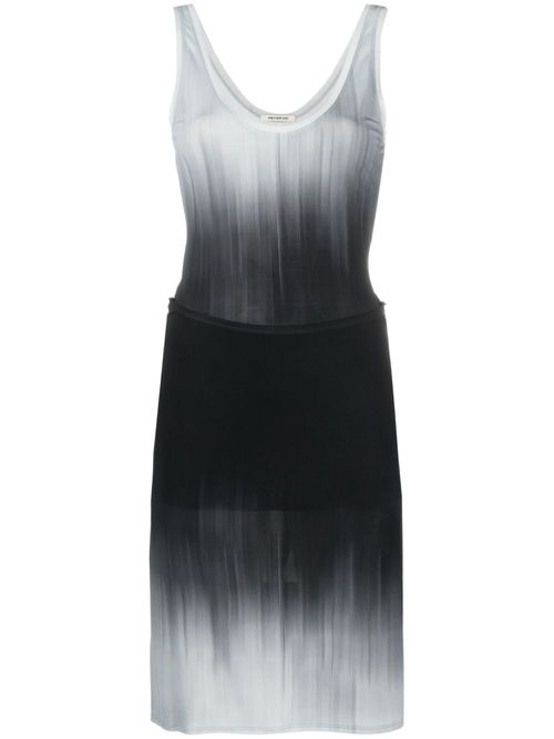 Faded-effect detachable-panel dress - Grey