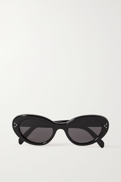 Oval-frame Acetate Sunglasses
