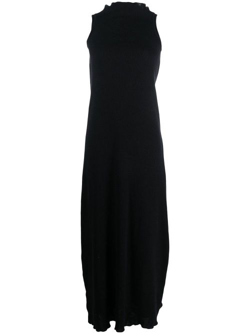 Asymmetric draped knitted dress - Blue
