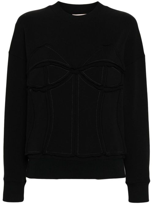 Deconstructed longsleeved sweatshirt - Black