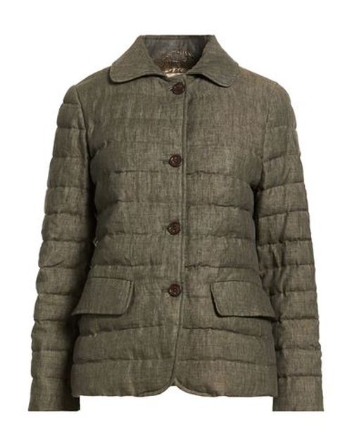 Woman Puffer Military green Size 6 Linen