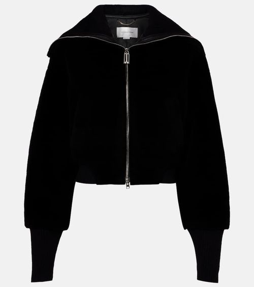 Shearling bomber jacket