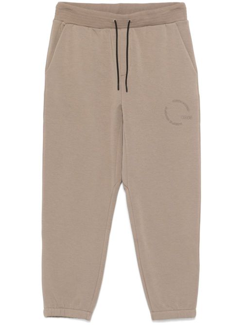 Tonal-artwork track pants - Brown