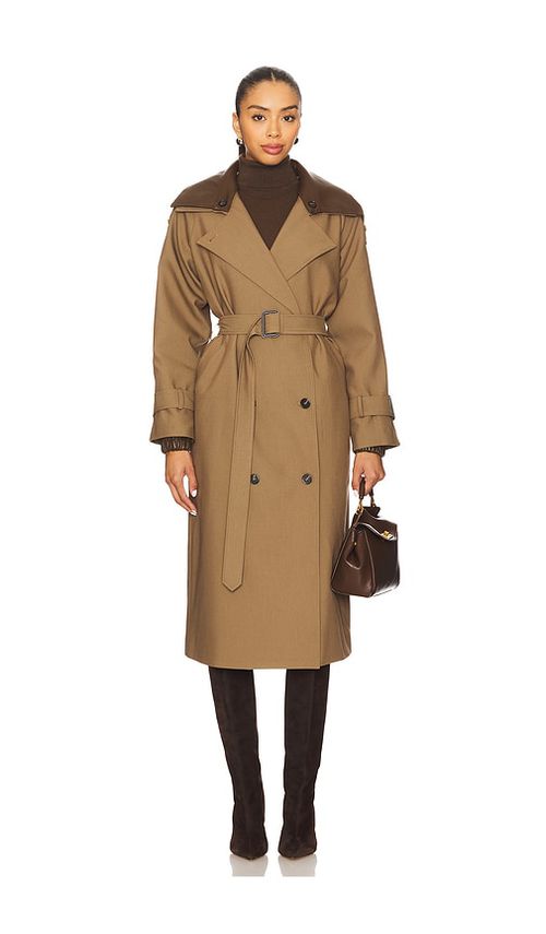 Line & Dot Linden Trench Coat in Khaki. S also in L