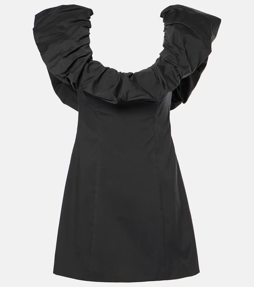 Jones ruffled cotton-blend minidress