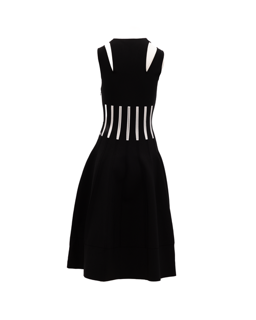 Cut-Out Viscose Dress — Black