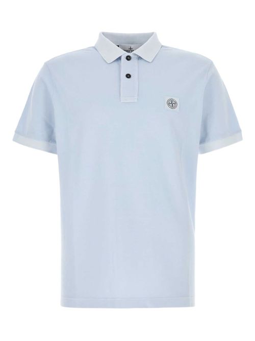 Compass-motif polo shirt - Blue