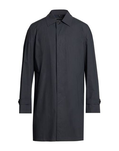 Man Overcoat & Trench Coat Charcoal Size 34 Cotton