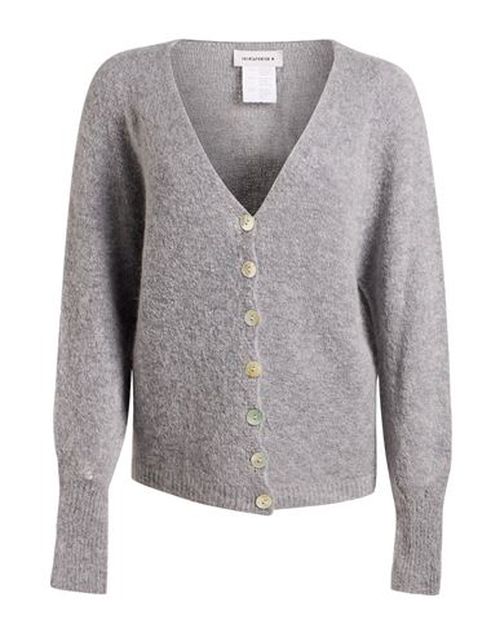 Woman Cardigan Grey Size L Acetate, Polyamide, Mohair wool, Wool, Elastane