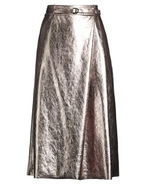 Woman Midi skirt Taupe Size 6 Polyester, Elastane