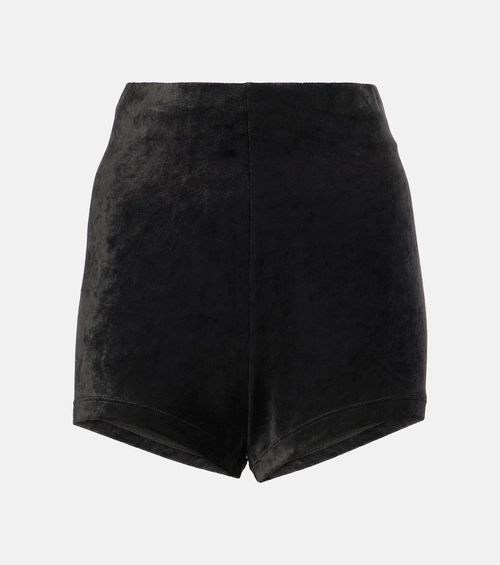 Lilies Dirt velvet jersey shorts