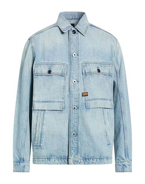 Man Denim outerwear Blue Size L Cotton, Recycled cotton