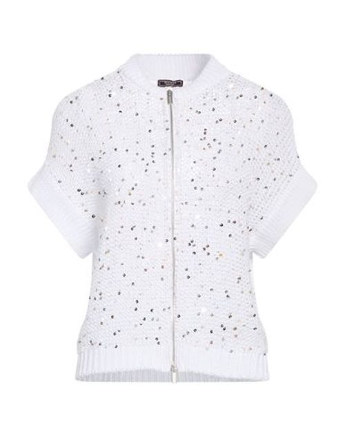 Woman Cardigan White Size 6 Cotton