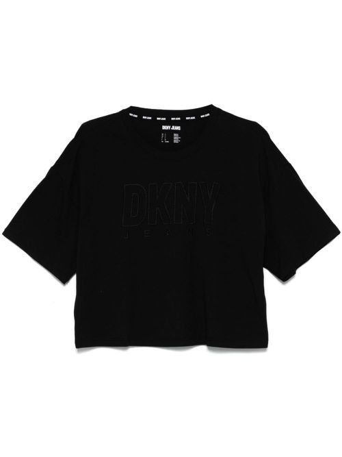Embroidered-logo T-shirt - Black