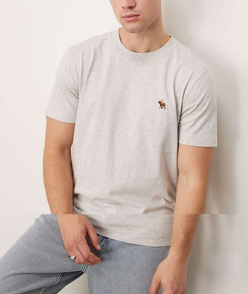 Abercrombie & Fitch 5 pack icon logo t-shirt in black/grey/blues/white-Multi