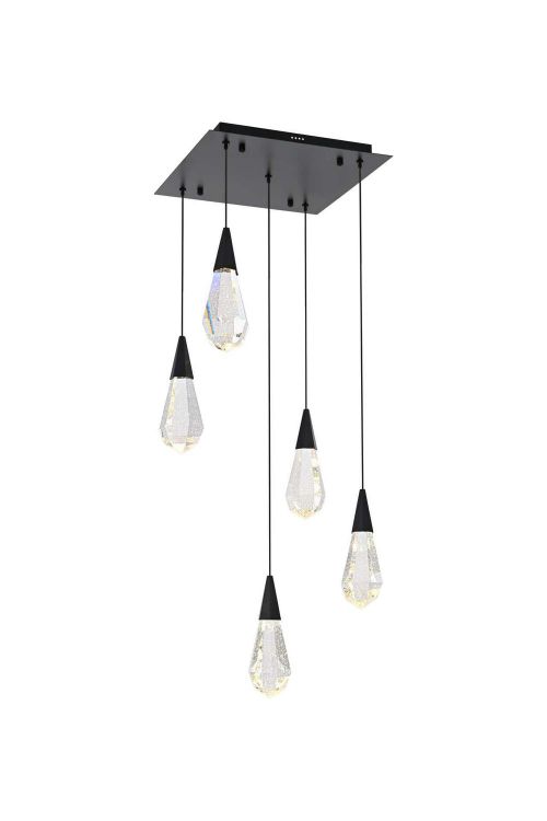 Black LED Pendant from the Amora Collection