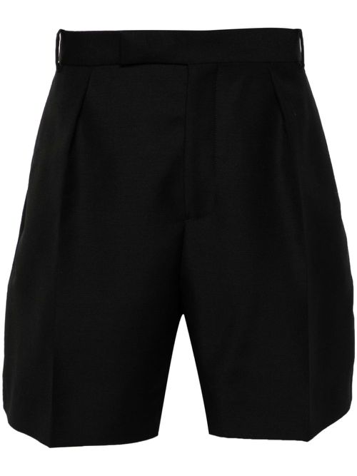 Pleat-detail tailored shorts - Black