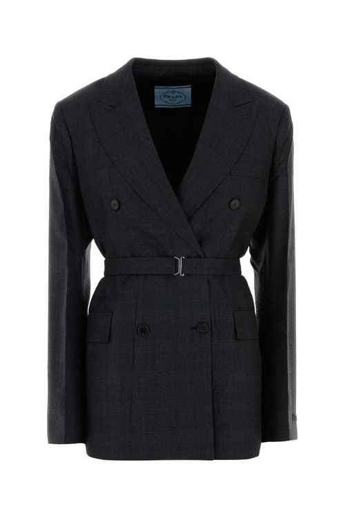 Virgin Wool Blazer — Gray