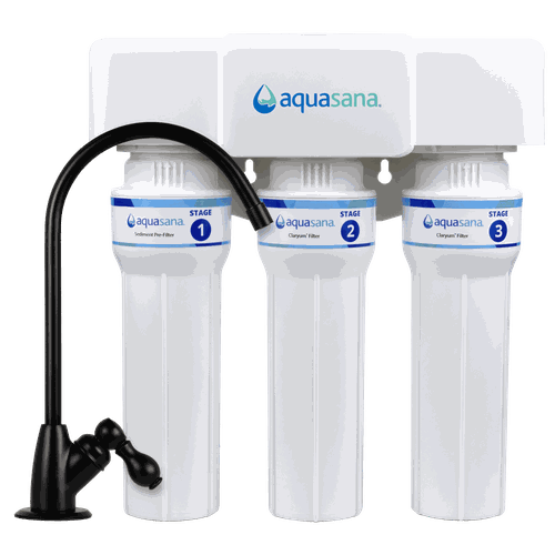 3-Stage Fast Flow Rate Under Sink Water Filter 15X Stronger Filtration Reduces 78 Contaminants Certified to NSF/ANSI 42, 53 & 401 Matte Black