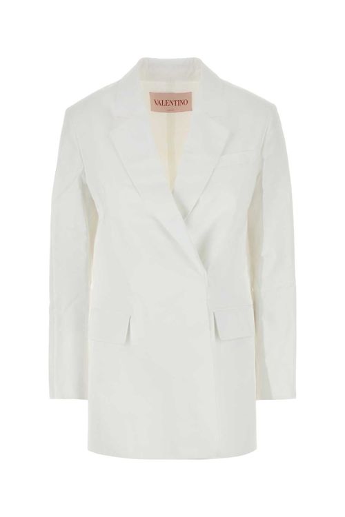 Cotton Blazer — White