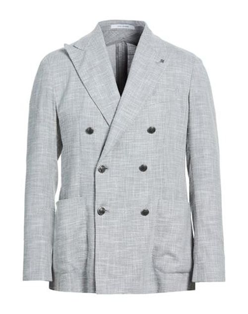 Man Blazer Light grey Size 40 Virgin Wool, Silk, Cotton, Polyamide, Elastane