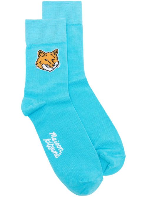 Fox Head cotton socks - Blue