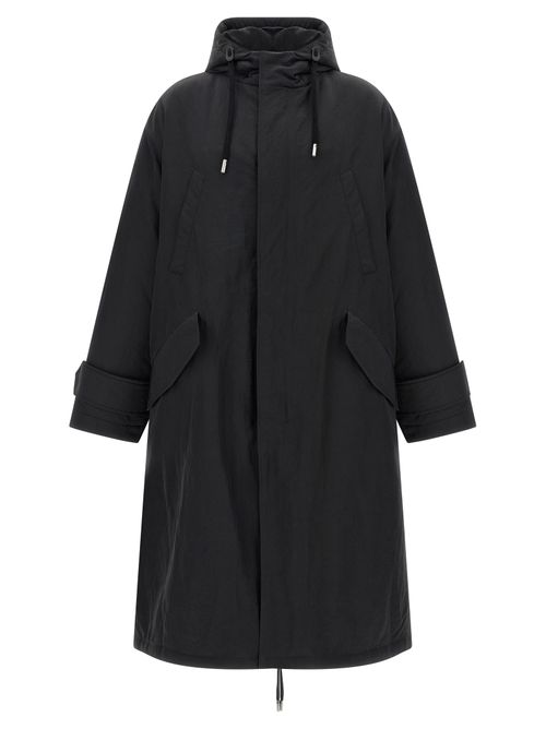 Quilted Polyamide Parka — Gray