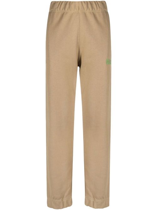 Logo-embroidered track pants - Brown
