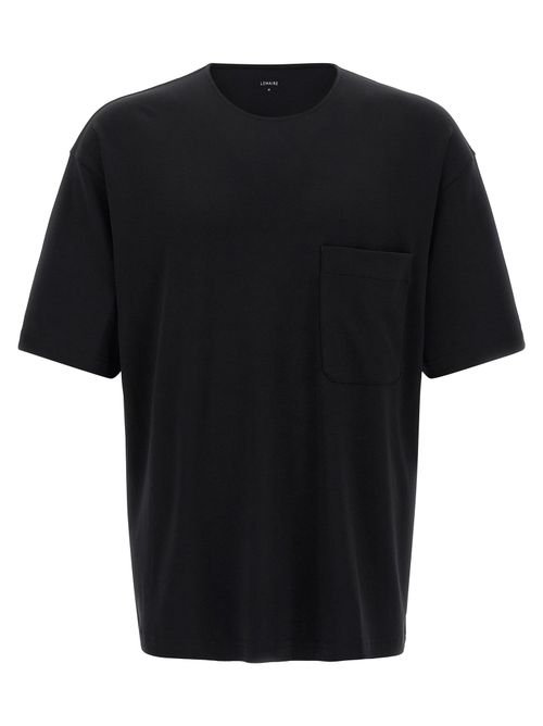 Cotton-Silk Blend T-Shirt — Black