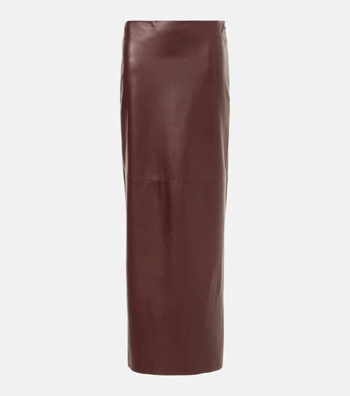 Leather maxi skirt