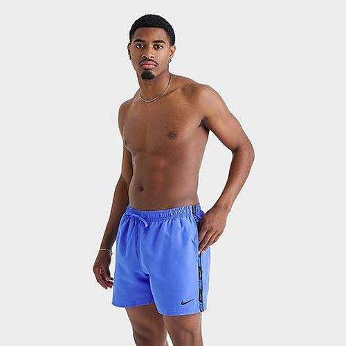 Men's Swim Tape Volley Shorts in Royal/Black