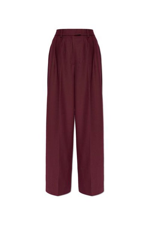 Anine Bing Lou Pleated Wide-Leg Trousers