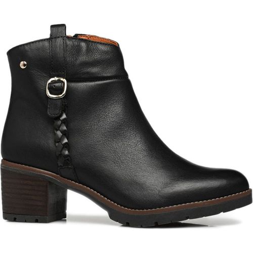 Pikolinos Llanes Calfskin Leather Women's Zip Up Mid Heel Ankle Boots