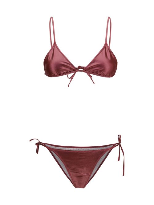 Metallic Triangle Bikini — Purple