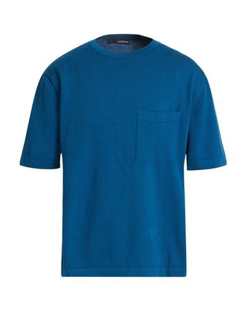 Man Sweater Deep teal Size 42 Cotton