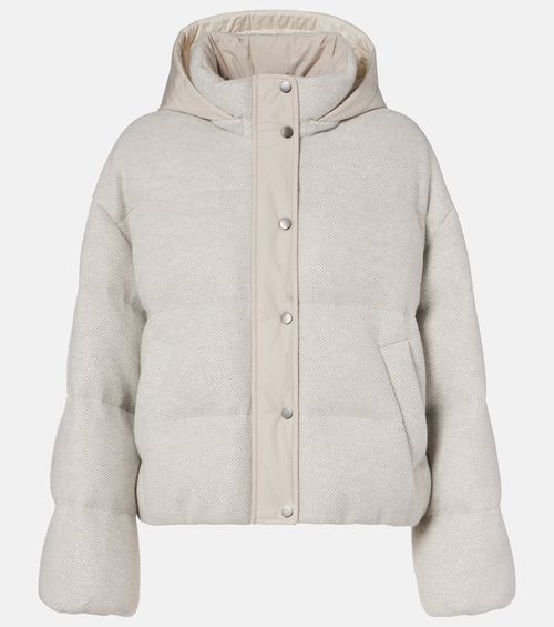 Cashmere-blend down jacket