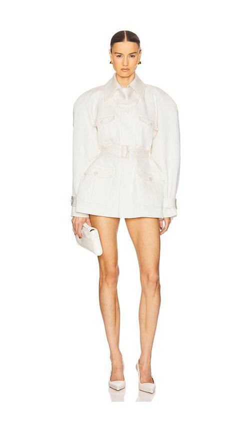 Helsa The Twill Cargo Jacket in Cream. - L also in
