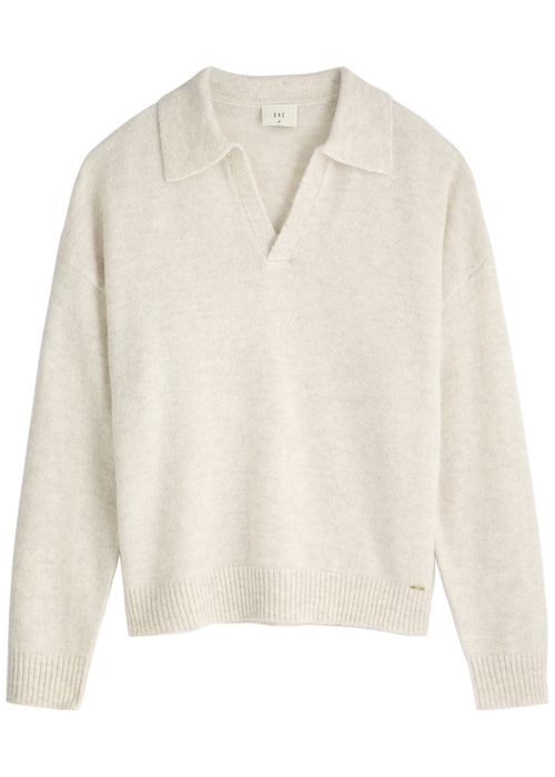 Atticus Brushed-knit Polo Jumper