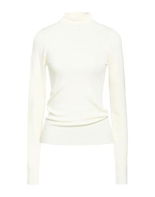 Woman Turtleneck Cream Size 6 Wool