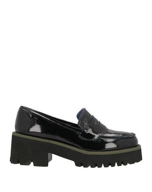 Woman Loafers Black Size 7 Leather
