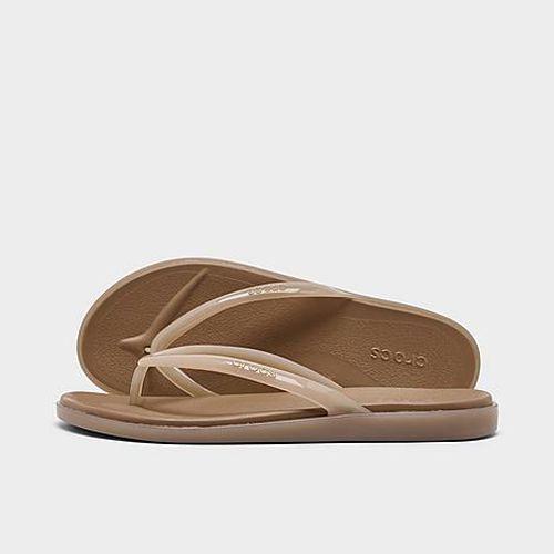 Women's Miami Round Toe Jelly Flip Flop Sandals in Milk Chocolate Jelly