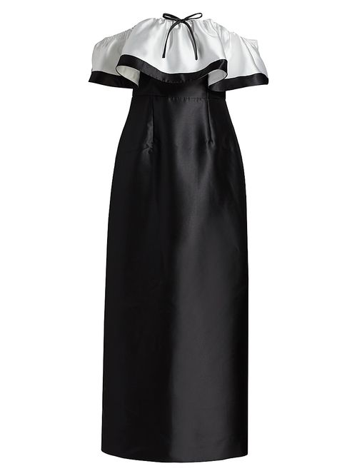 Women's Le Fleur Primrose Off-The-Shoulder Maxi Dress - Nero Antique