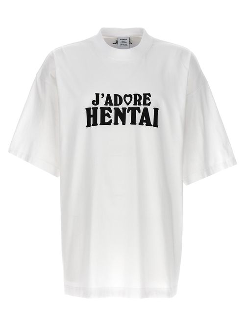 -Hentai T Shirt Bianco/Nero-Donna
