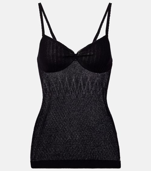 Knitted cotton-blend camisole