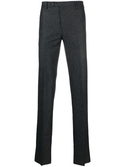Tailored check-pattern trousers - Grey