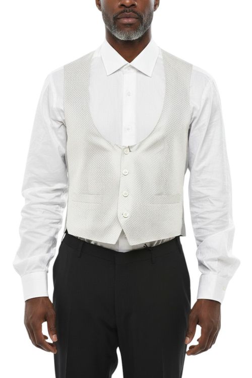 Light Grey Embroidered Waistcoat