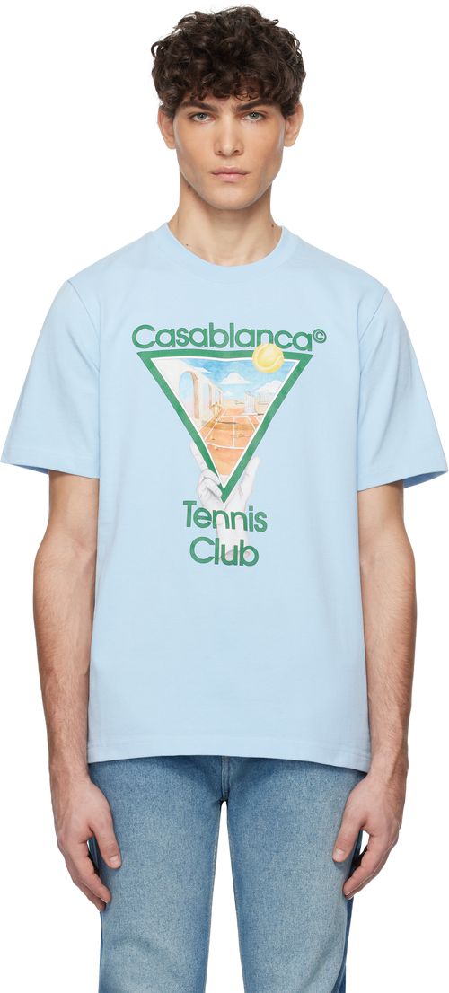 Casablanca Blue Metaphysical Tennis Icon T-shirt
