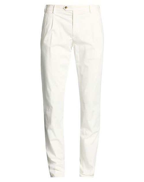 Man Pants White Size 32 Cotton, Lyocell, Elastane