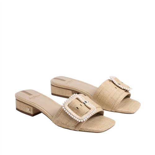 Deacon Slide Sandal In Bleached Beechwood