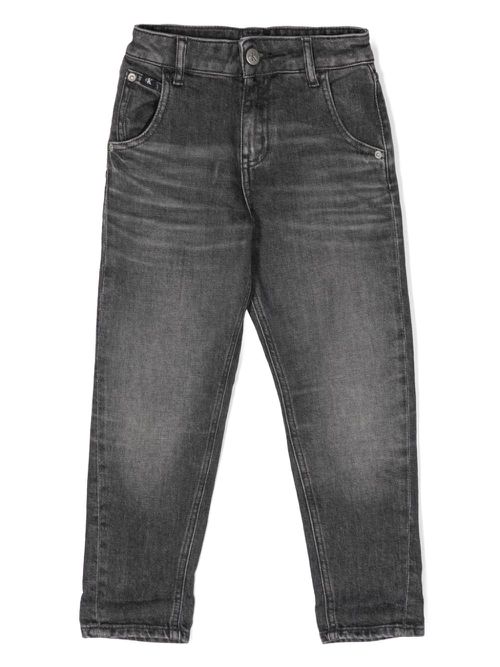 Barrel straight-leg jeans - Black